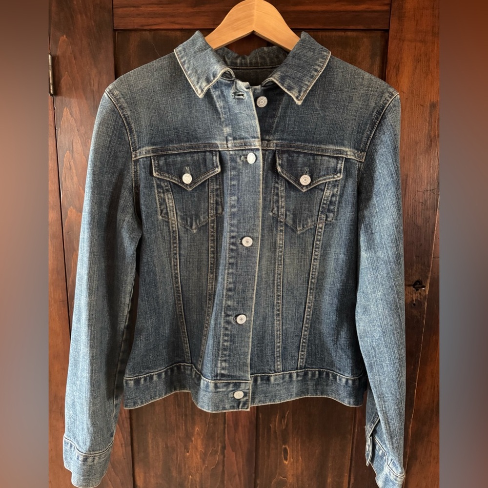 GAP Classic Blue Stretch Denim Jacket - Women's Casual Jean Coat